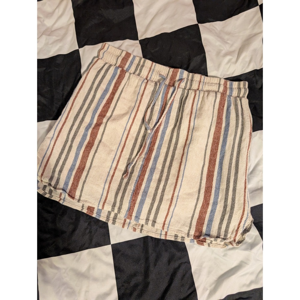 Royalty For Me Striped Drawstring Waist Skort skirt shorts Women's Size S